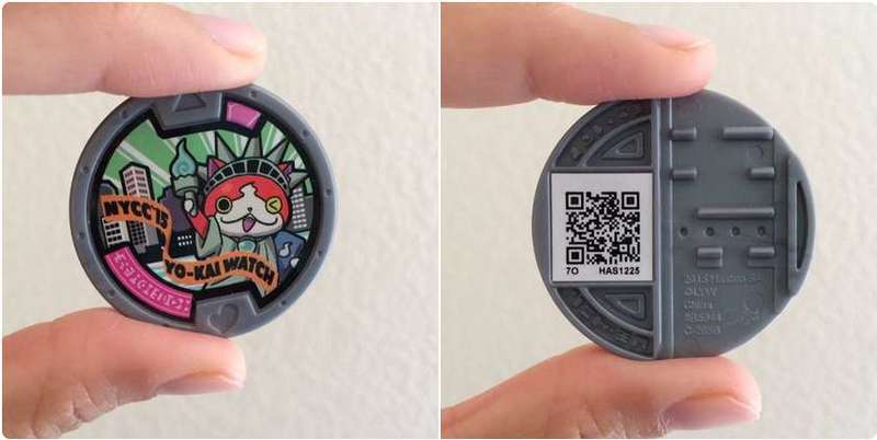Anverso y reverso de ficha YO-kai Watch